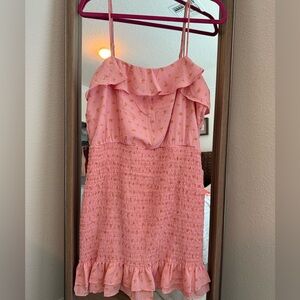 Pink Ruffled Women's Dress